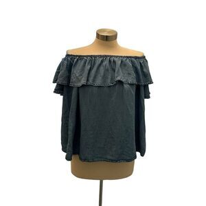 Forever 21 Plus Sizes Jean Off The Shoulder Crop Top